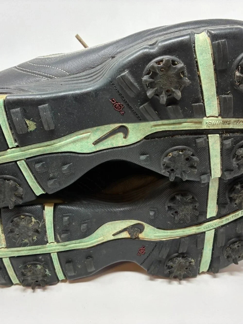 Nike Air Men’s Golf Shoes 11 Black Leather Q-LOK Spikes 311490-001 Vintage 2007